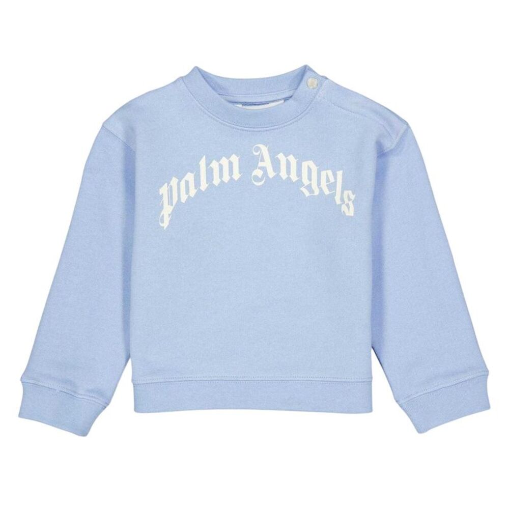 Palm Angels Baby Arched Logo Sweatshirt / Blue